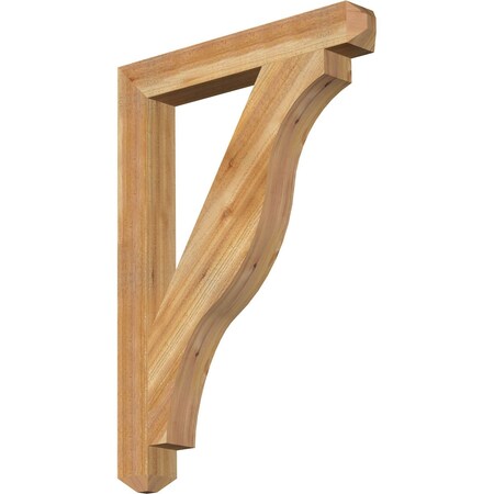 Ekena Millwork Funston Craftsman Rough Sawn Bracket, Western Red Cedar, 4"W x 30"D x 42"H BKT04X30X42FST04RWR
